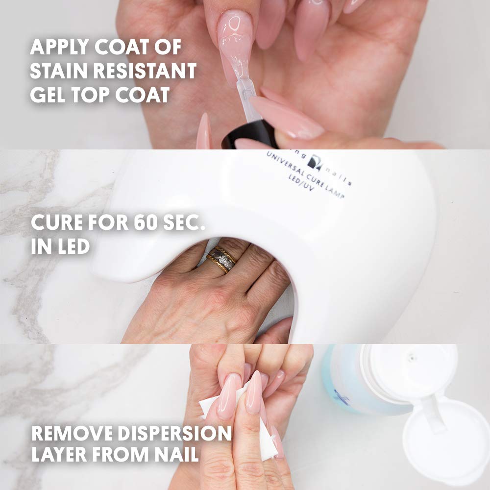 Young Nails dispersion layer removal after cure shows easy no-wipe experience.