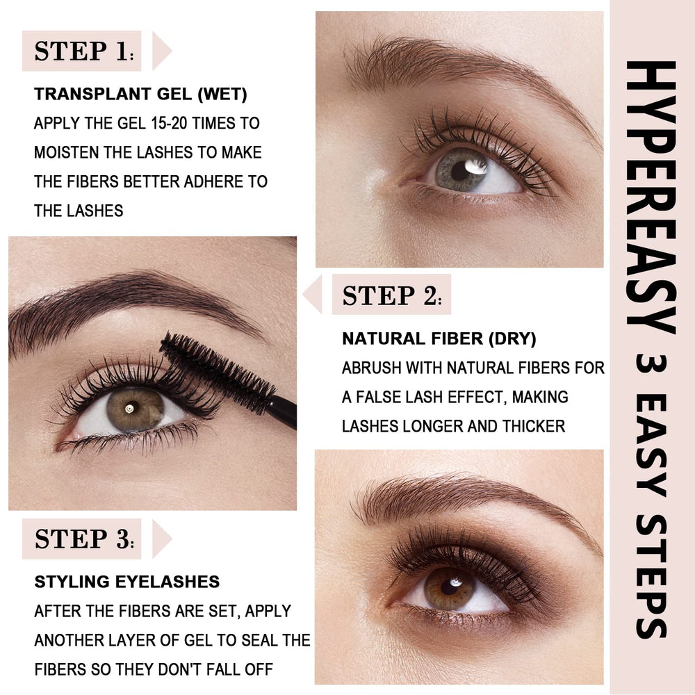 Youngfocus 3D Fiber Mascara lashes after application with dramatic volume