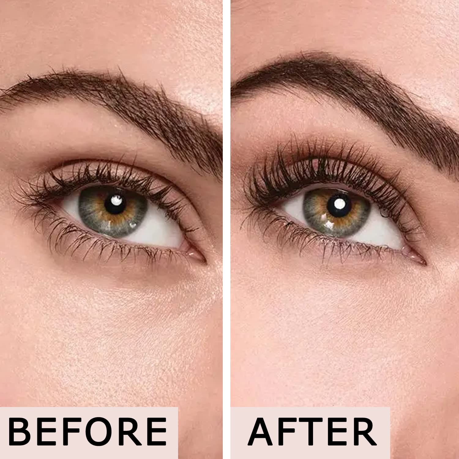 Youngfocus 3D Fiber Mascara wand application highlights gel and fiber layers for lift
