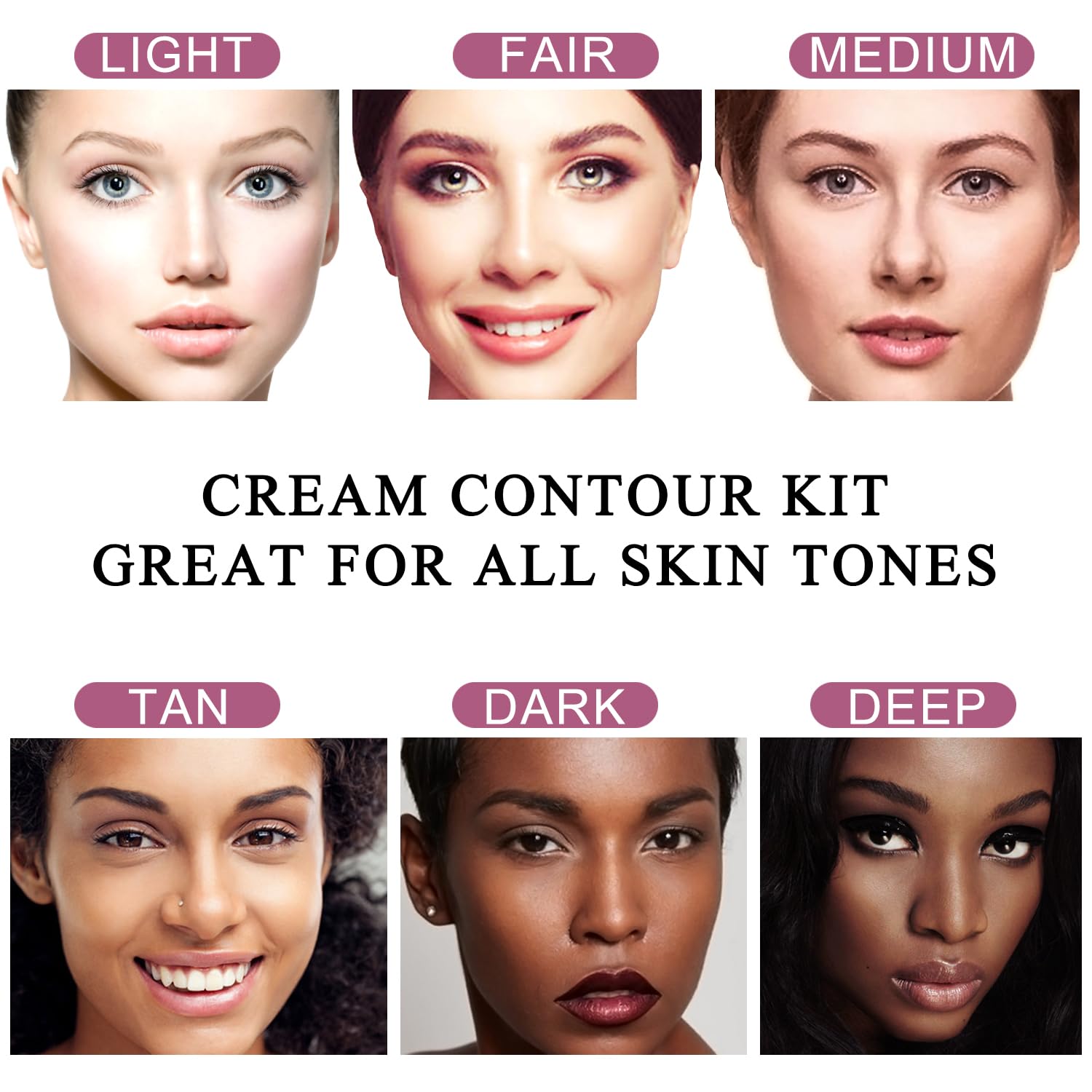 Youngfocus contour palette compact on-the-go for quick contouring.