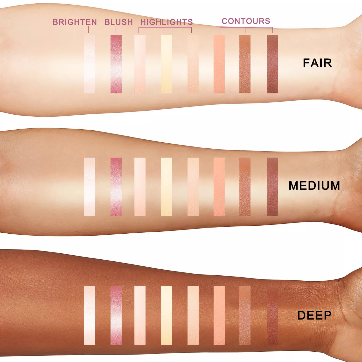 Youngfocus vegan cruelty-free contour palette supports hypoallergenic daily use.