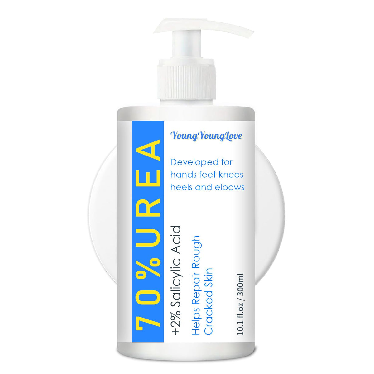 YOUNGYOUNGLOVE Urea Cream 70% bottle pour for deep hydration on dry feet