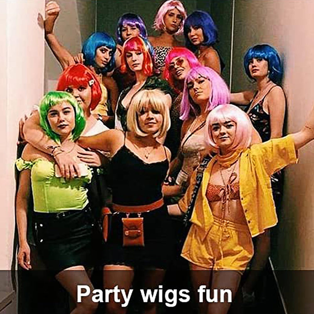 YOUNIGA blue bob wig ideal for cosplay, parties, and daily life color accents