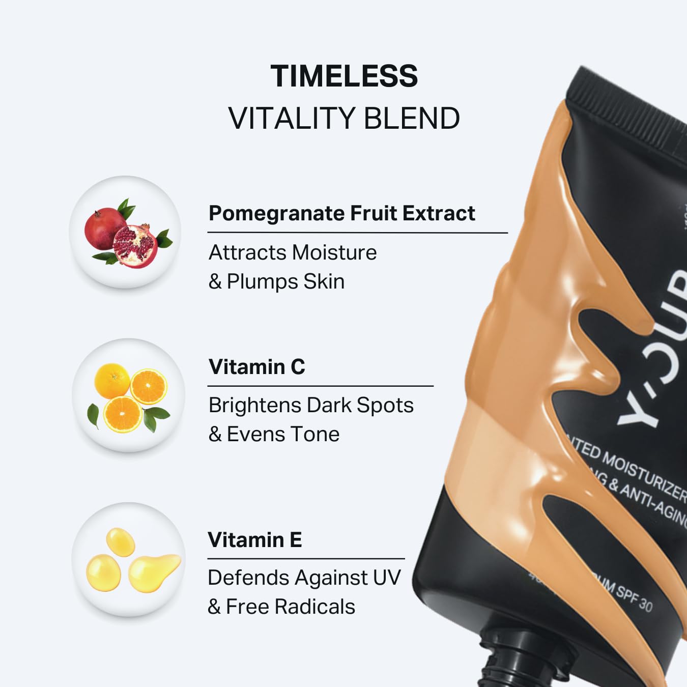 Y'OUR Tinted Moisturizer buildable coverage showing easy daily wear.