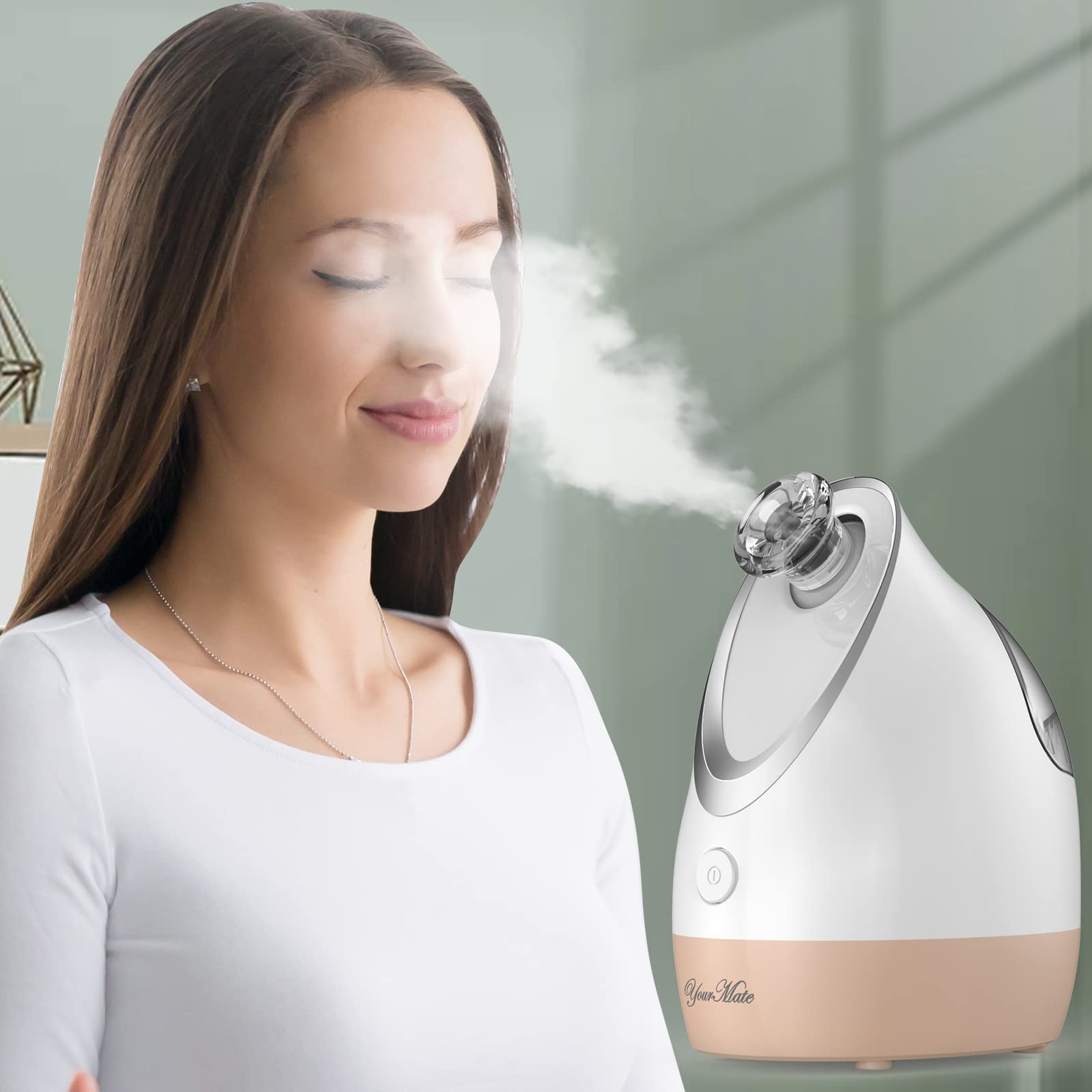 YourMate aromatherapy function allows calming diffused oils during routine skin care