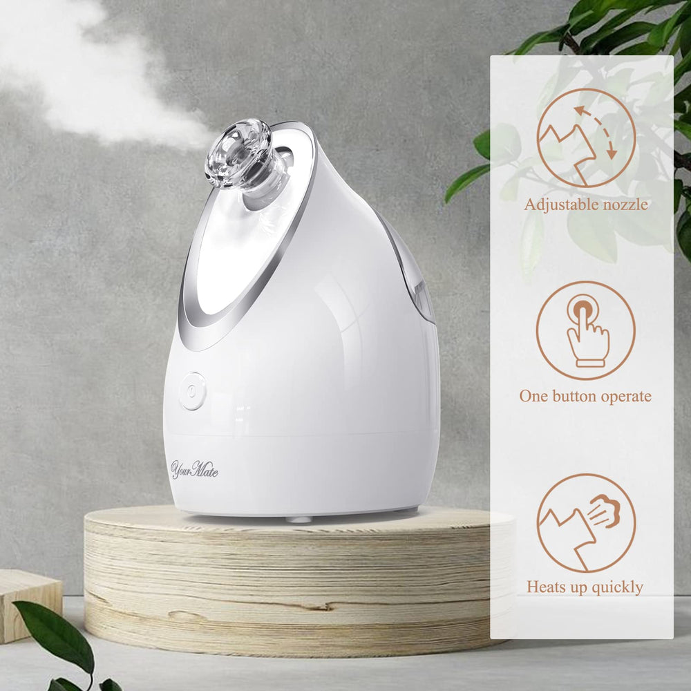 YourMate adjustable-nozzle demonstrates customizable steam angle for targeted pores and comfort