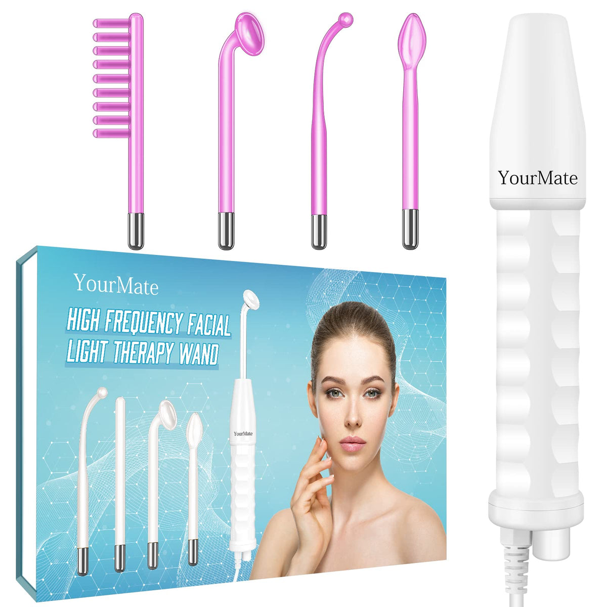 YourMate PhotoTherapy device face treatment with argon tubes for radiant skin