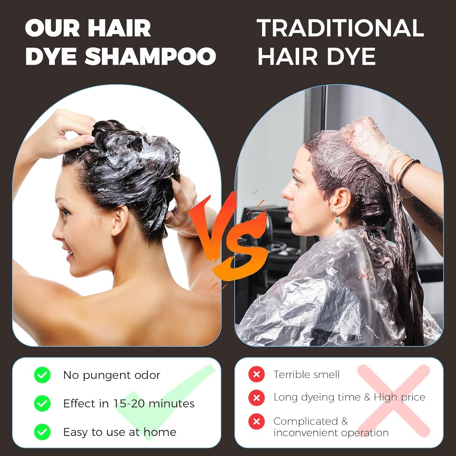 YOURTONE application on hair demonstrates simple 3-in-1 color and care steps.