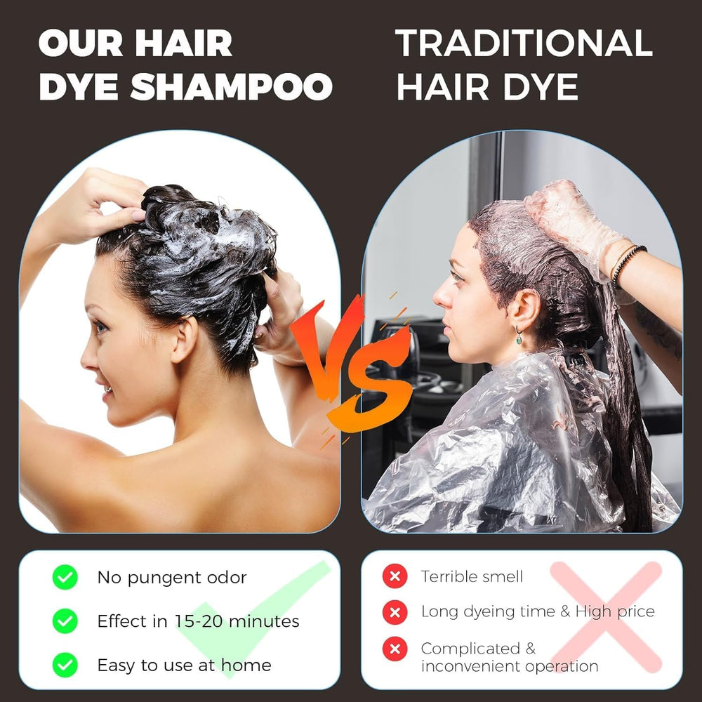 YOURTONE application on hair demonstrates simple 3-in-1 color and care steps.