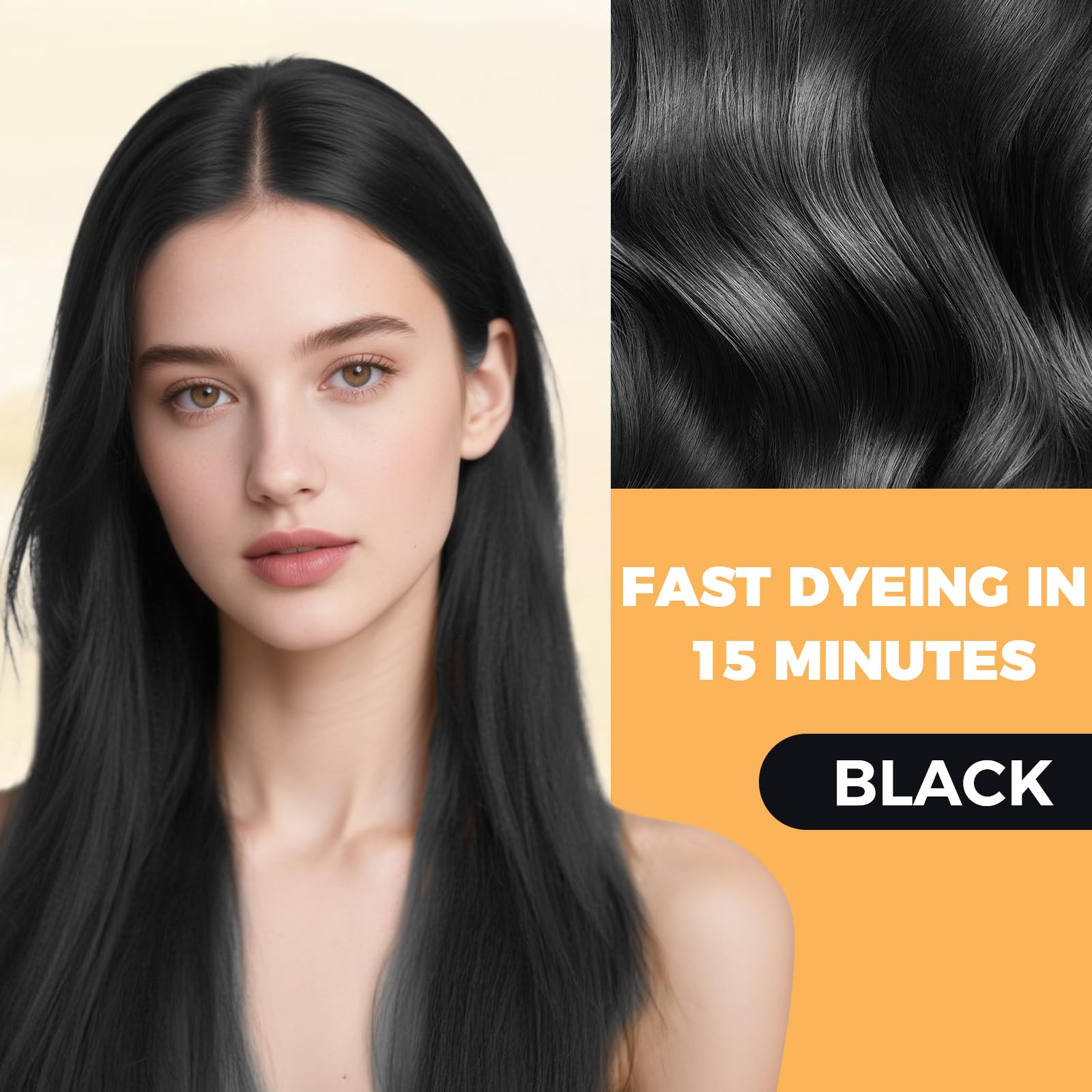 YOURTONE hair color shine close up showing added luster and youthful appearance