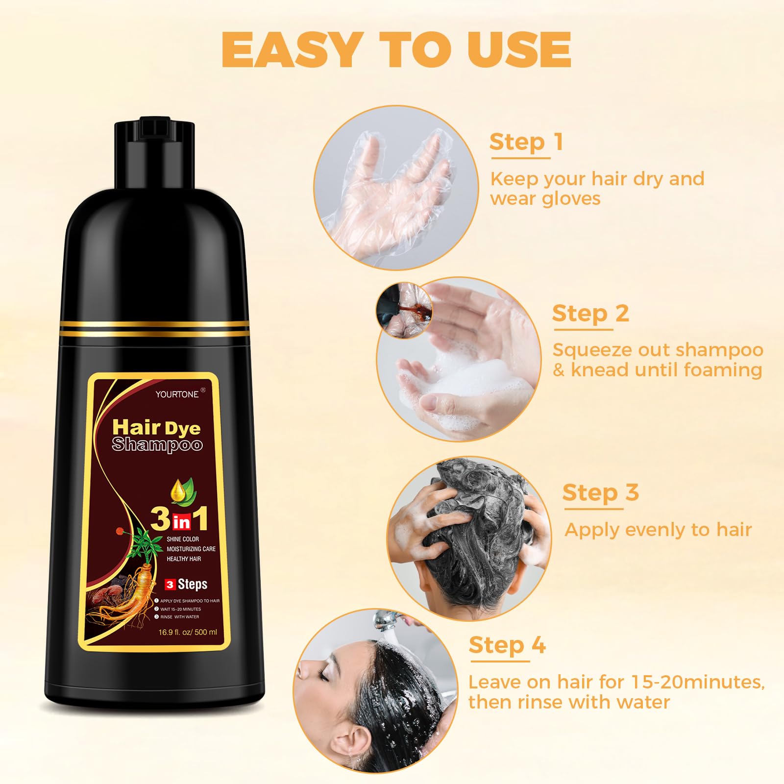 YOURTONE long-lasting color concept showing up to four weeks results