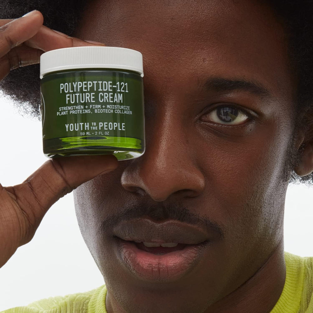 Youth To The People 121-Polypeptide Future Cream night use suggests barrier-supporting moisture.
