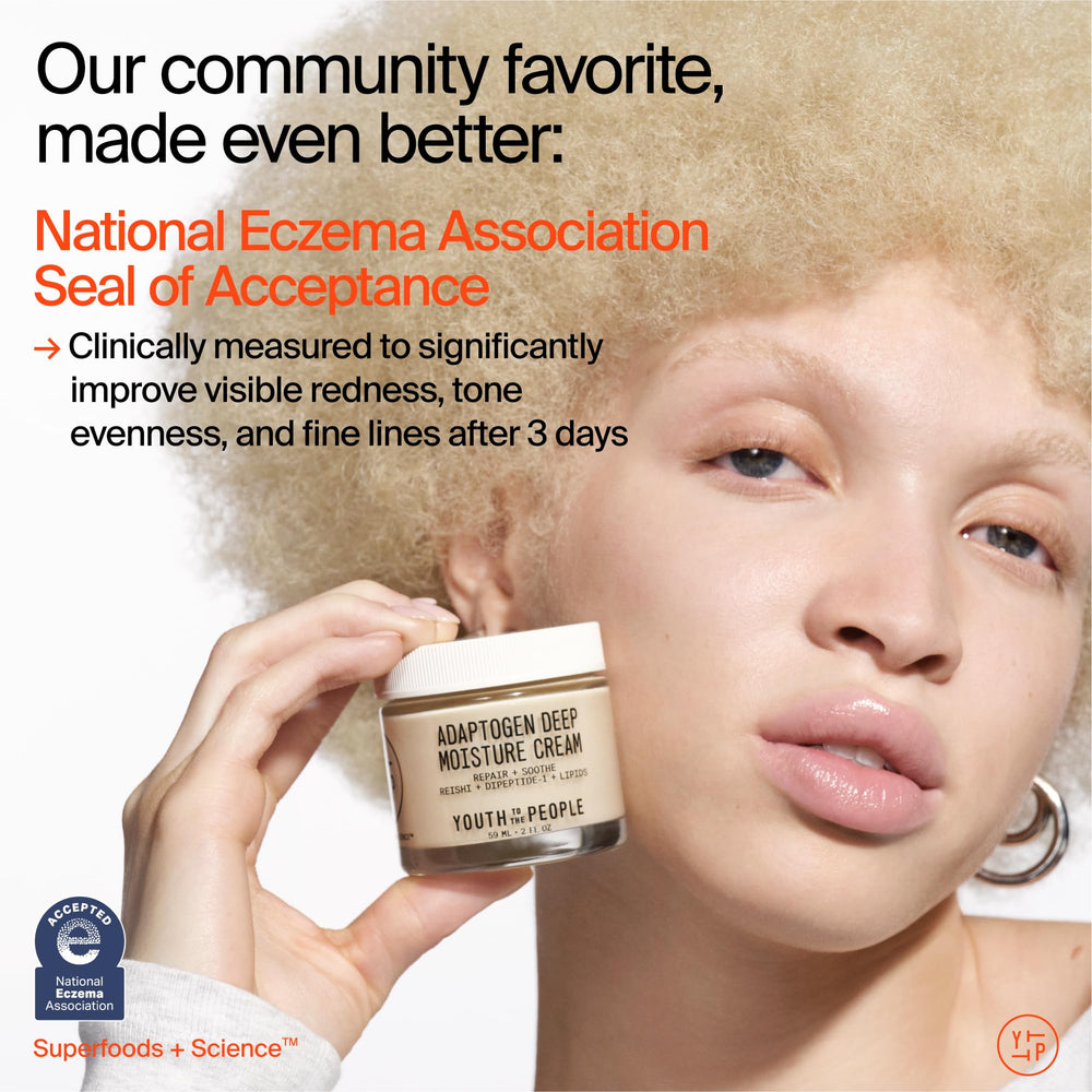 Reishi mushroom ingredient highlighted in Youth To The People Adaptogen Moisture Cream.