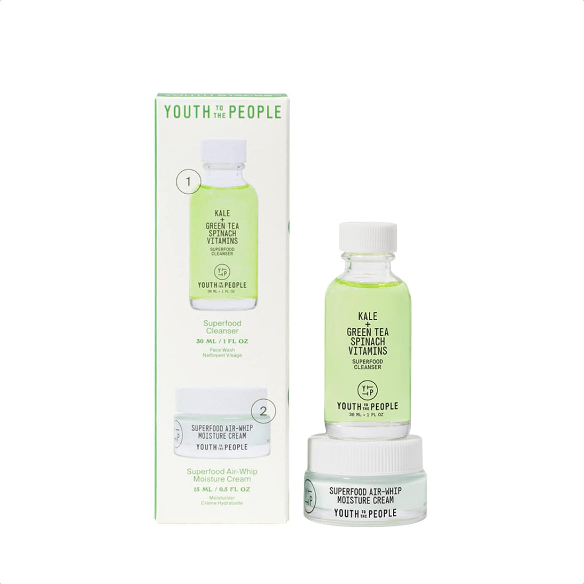 Youth To The People Daily Skin Health Youth Stack box front, travel-ready skincare set for on-the-go