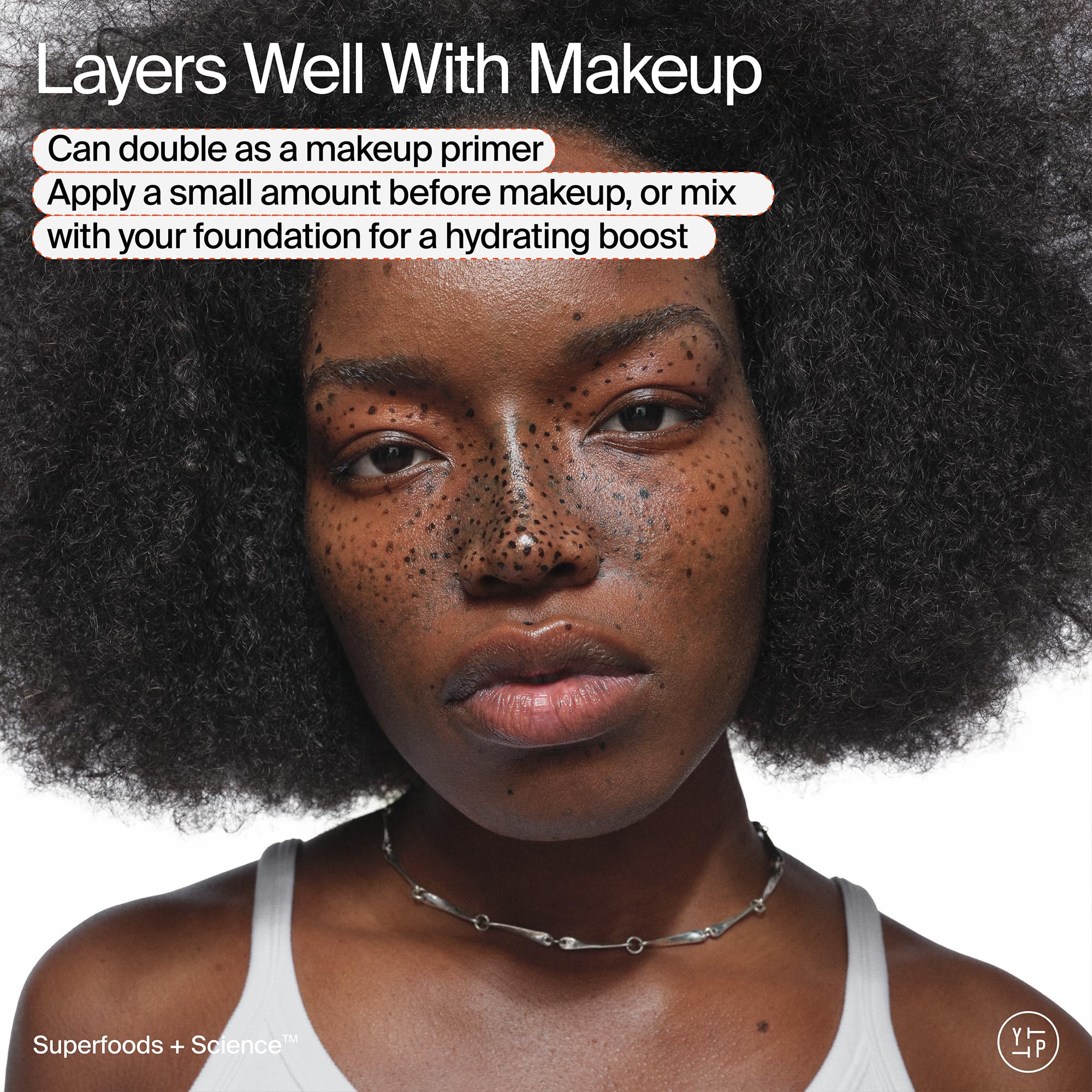 Youth To The People dewy glow visual hints at a radiant, hydrated complexion