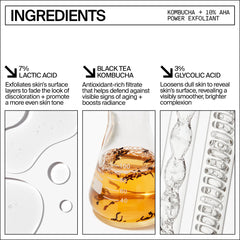 Label of Youth To The People Kombucha 10% AHA Toner highlighting fragrance-free formula