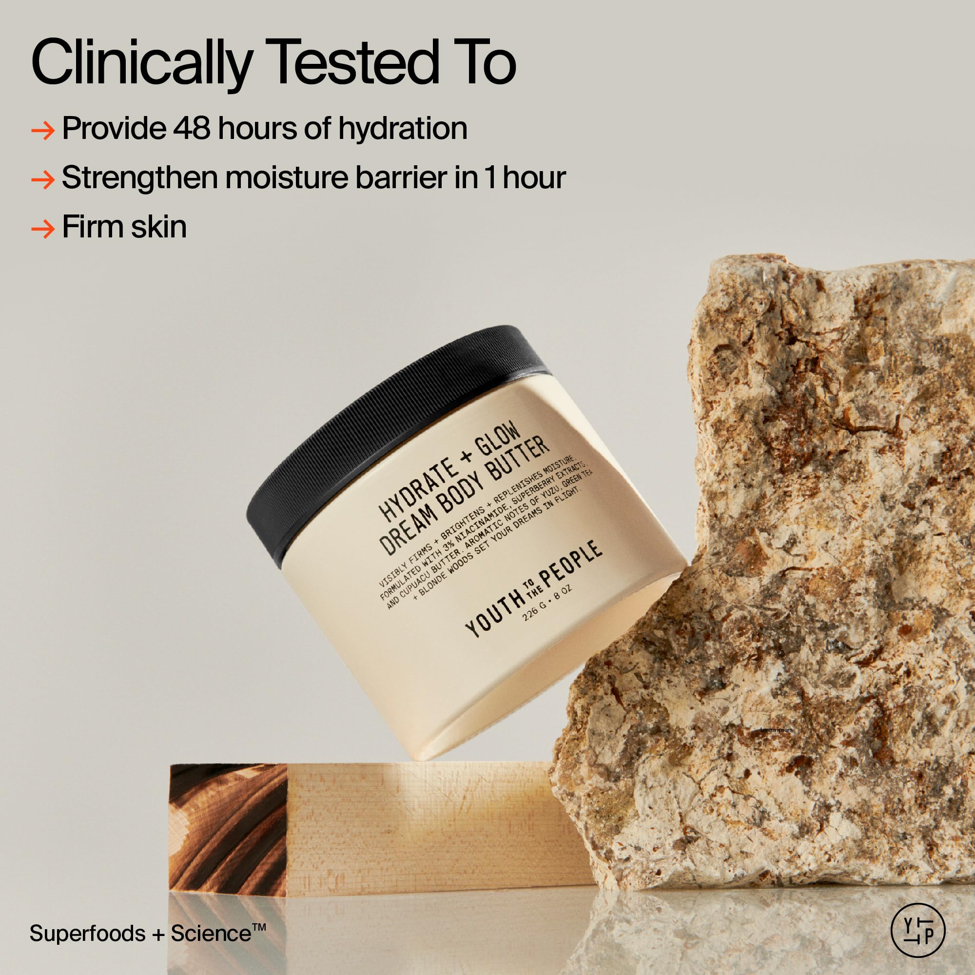 Youth To The People Superberry Hydrate + Glow applying on damp skin boosts absorption