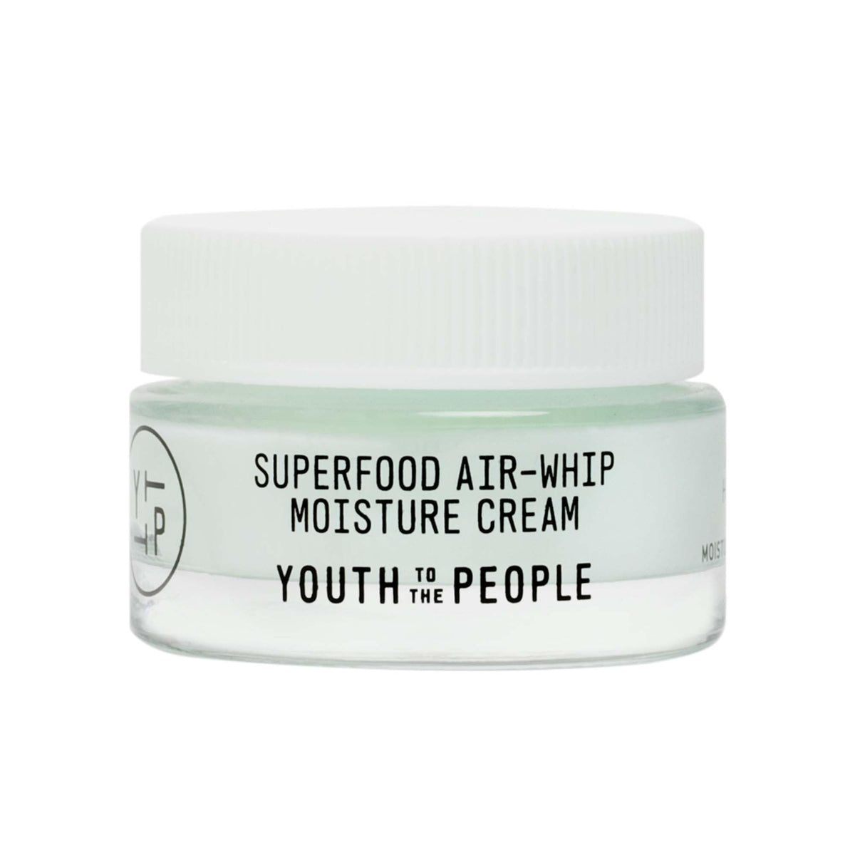 Youth To The People Superfood Air-Whip Moisture Cream kale close-up for hydrated skin.