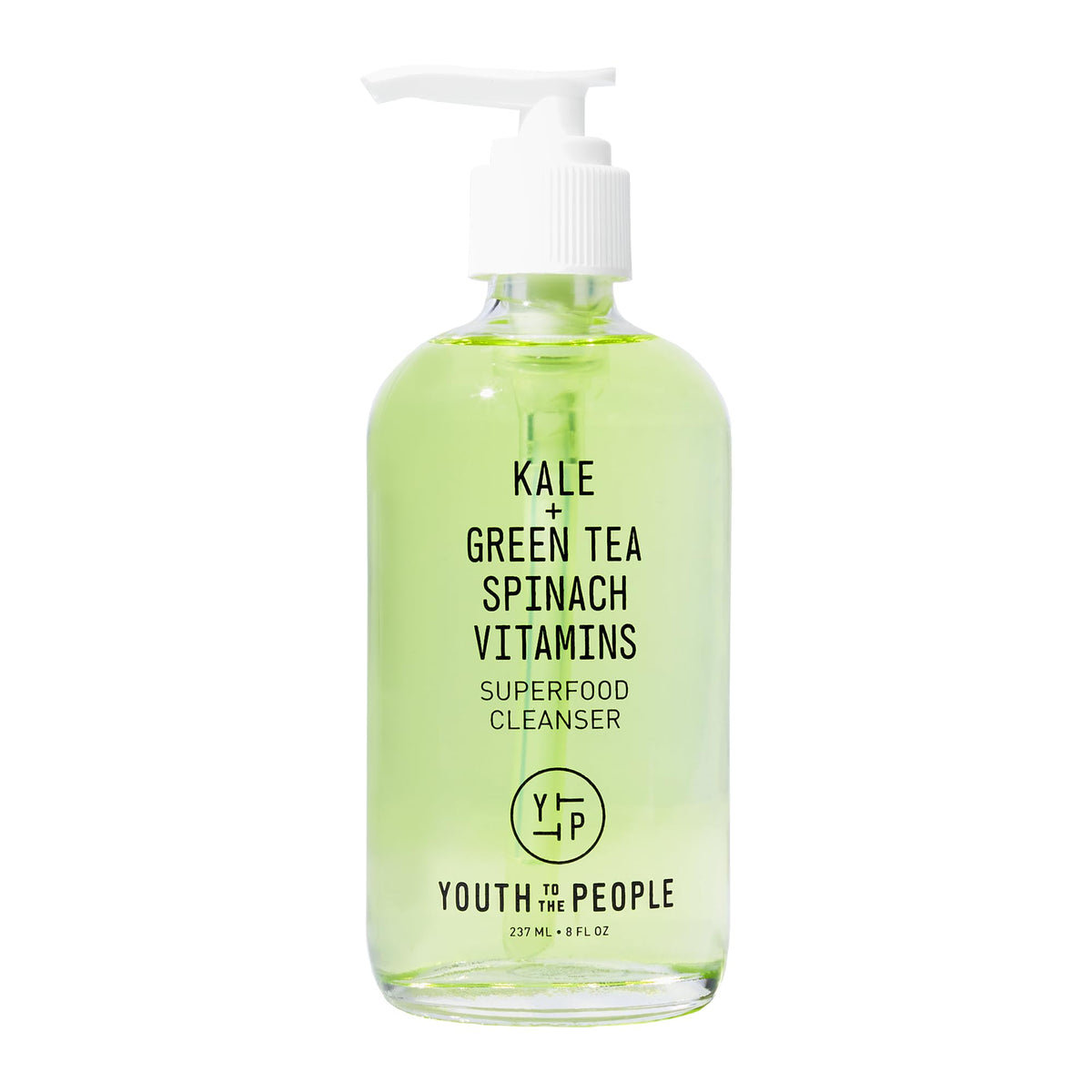Youth To The People Superfood Cleanser bottle with pump for gentle daily cleansing and makeup removal.
