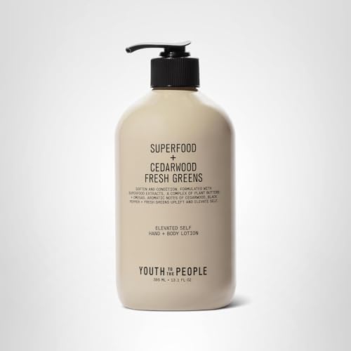Youth To The People hand + body lotion mango-shea-butter-swatch visible for rich hydration.