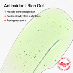 Youth To The People Superfood Kale and Green Tea Cleanser pump bottle for daily cleansing.