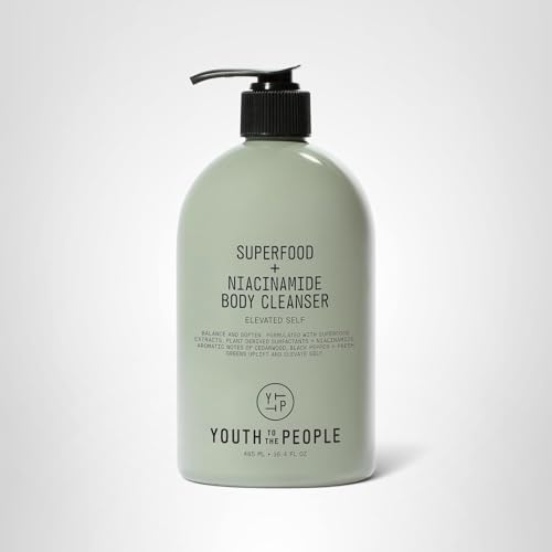 Youth To The People full-size-16oz display on bath shelf appealing to shoppers