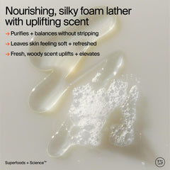 Youth To The People body wash lather-foam demonstrates rich cleansing for daily hydration