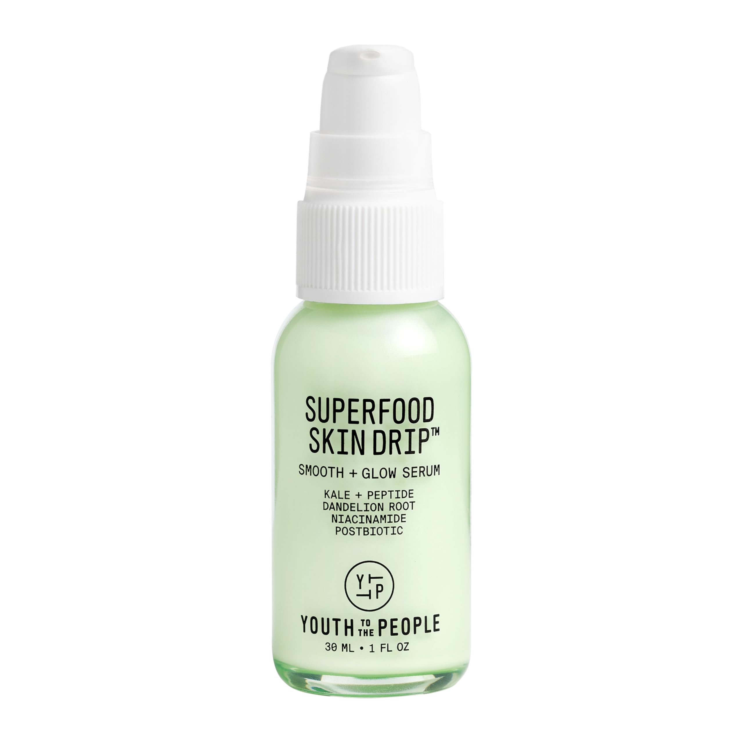 Youth To The People Skin Drip bottle shows barrier-boosting hydration and glow.
