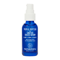 Youth To The People serum bottle, hydrating triple-peptide formula.