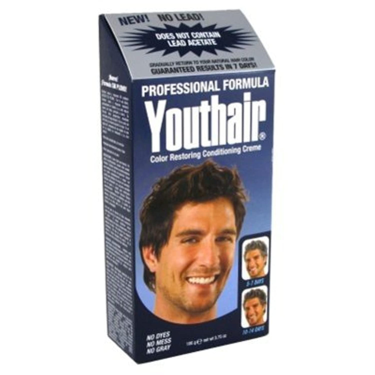 Youthair Creme Lead-Free two-pack front view, showcasing natural color restoration option.