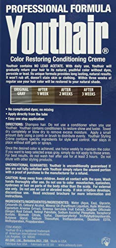 Applying Youthair Creme Lead-Free to mid-length hair for natural, lasting color.