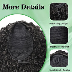 Youthfee deep curly Afro kinky texture showcases realistic curl pattern.