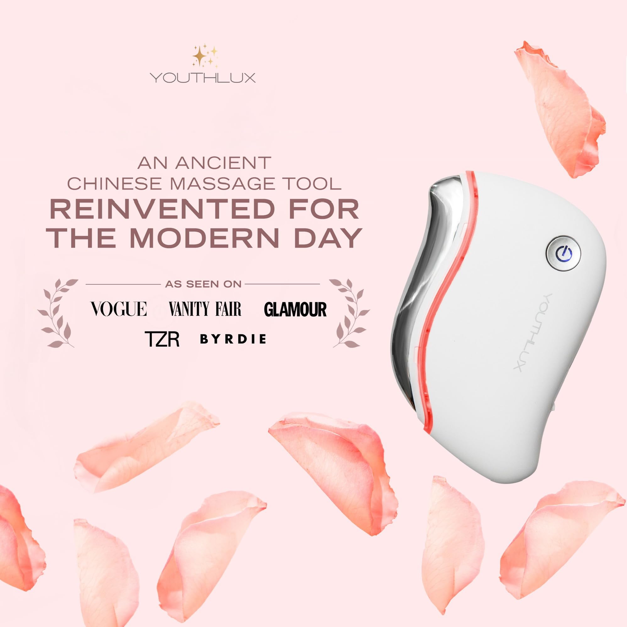 YOUTHLUX ProSculpt with vibration modes for customizable facial massage.