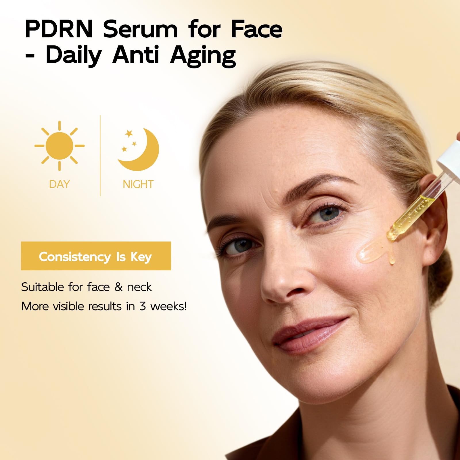 YouthVibe Serum texture close-up indicating smooth skin after use.