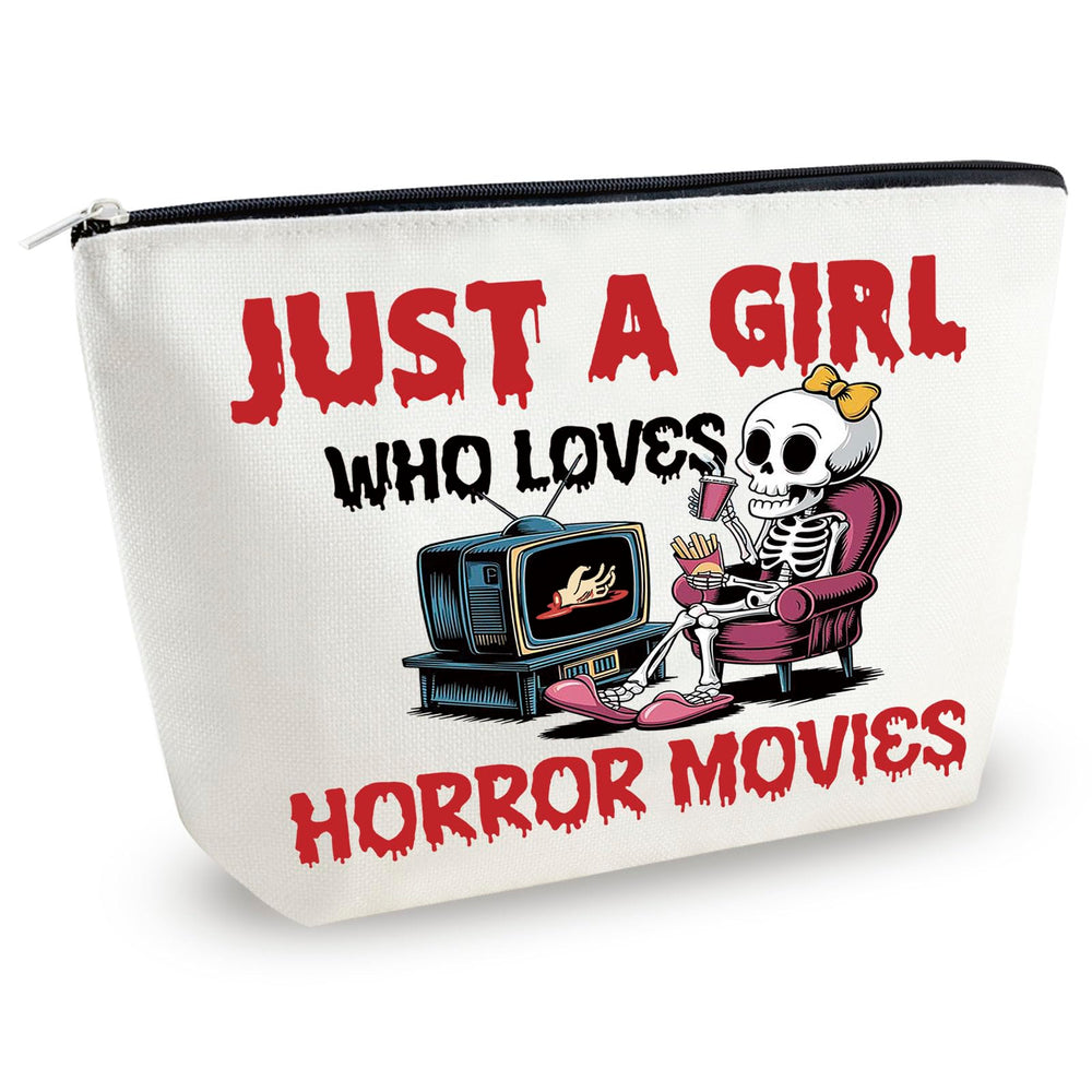 Yoxiumi horror bag front view with gothic design for organized cosmetics on the go