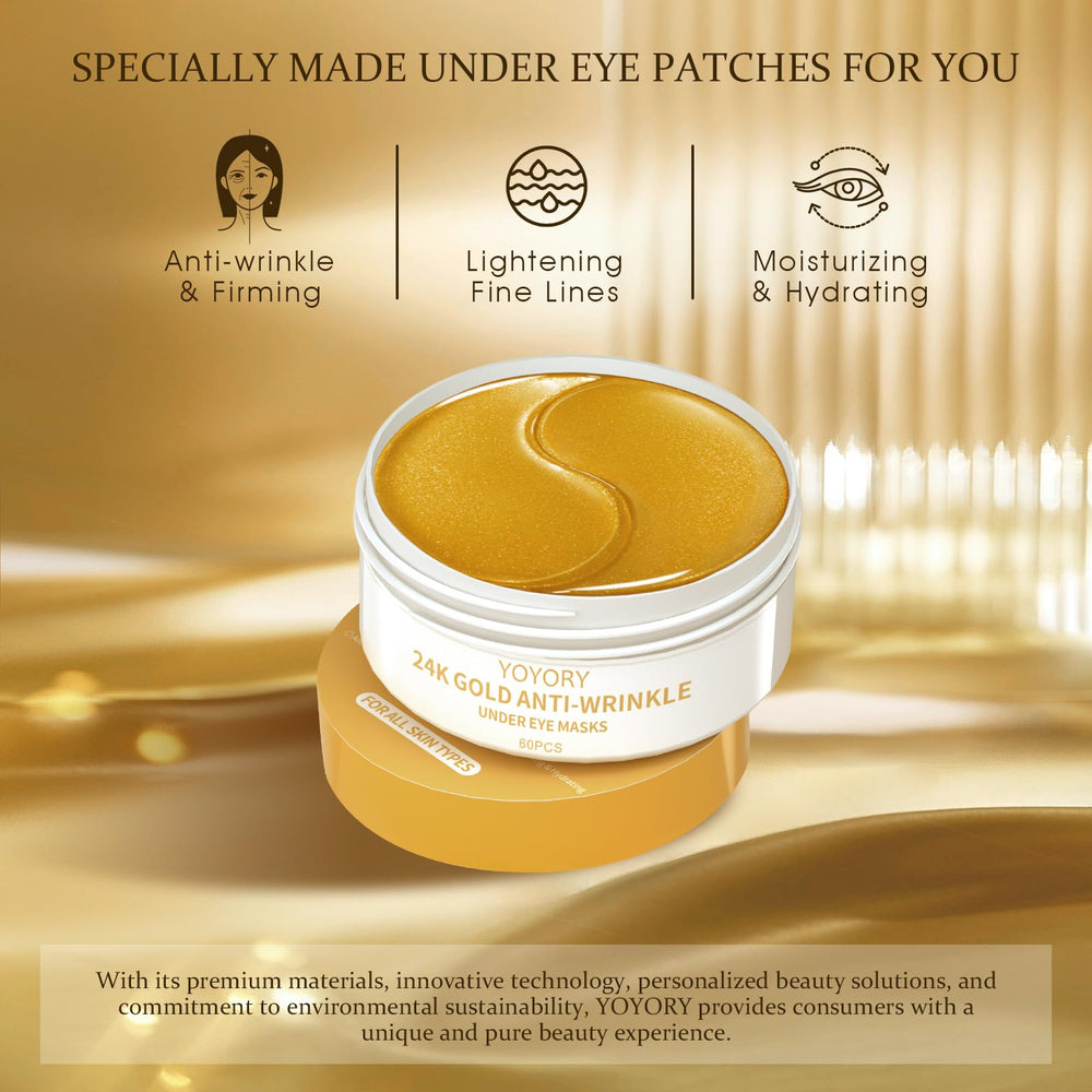 YOYORY blue under-eye patches—targets dark circles for brighter, more even tone.