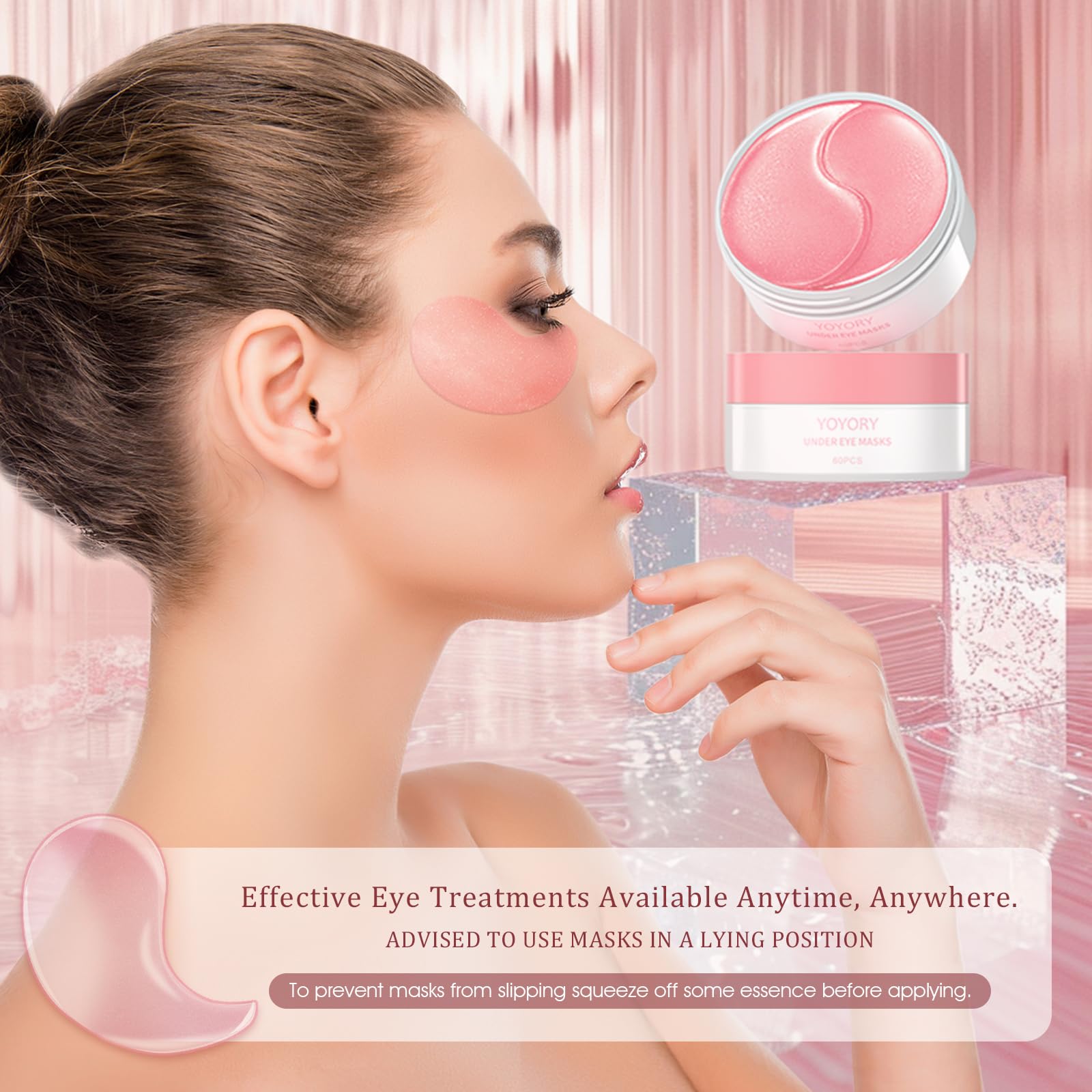 YOYORY eye masks remain flexible to fit the under-eye contour
