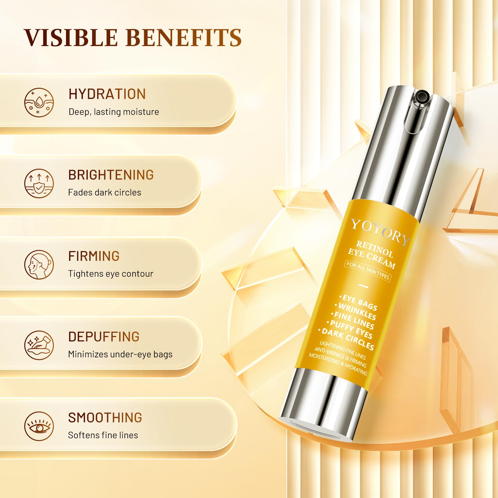 YOYORY eye cream peptide lift around the eye area