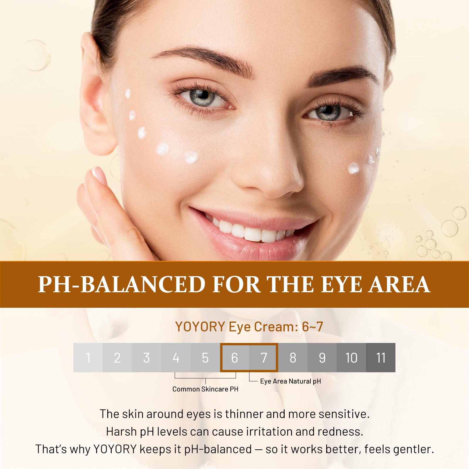 YOYORY tinted eye cream neutralizing discoloration for brightness