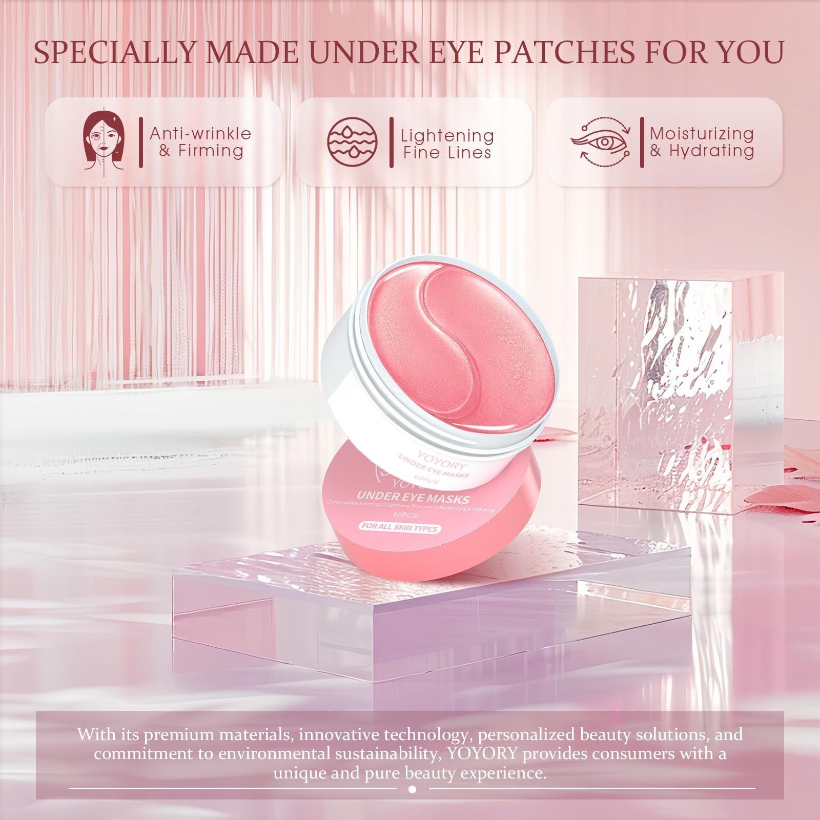 YOYORY travel-size eye masks in wallet for on the go depuffing