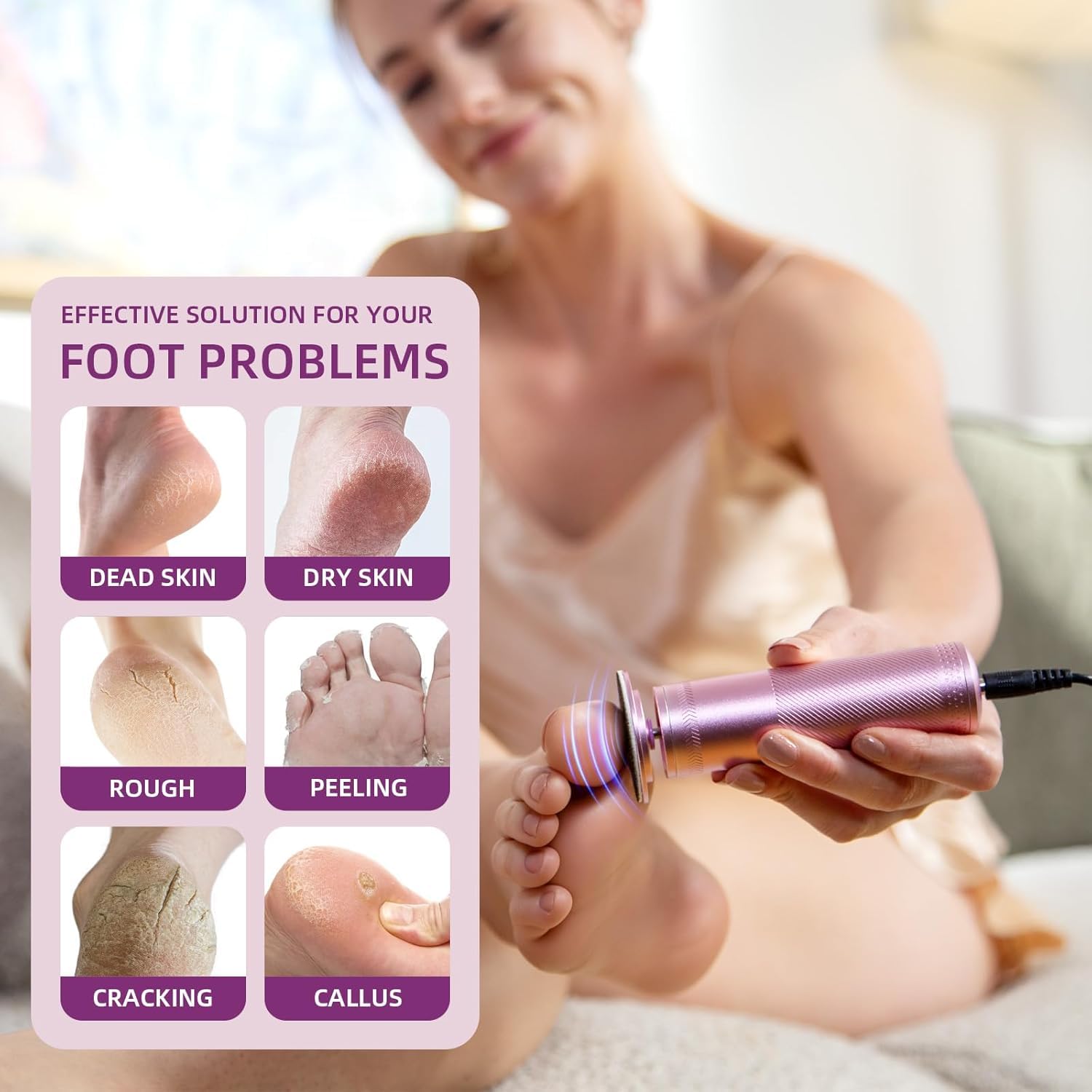 YPWRENH Corded power ensures steady, salon-like results during home pedicures.