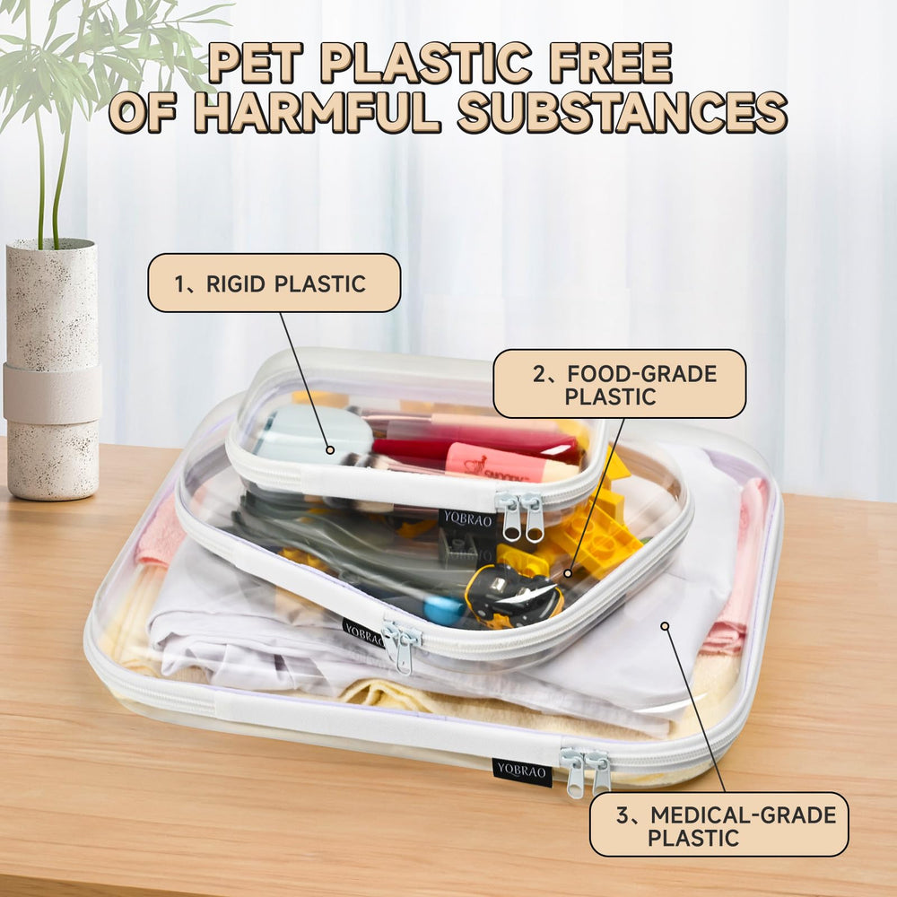 YQBRAO clear case drawer storage demonstrates dust free organization.