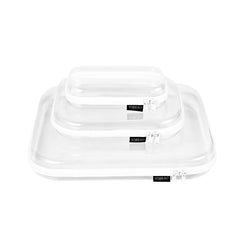 YQBRAO hard shell clear case front view shows quick item visibility for easy access.