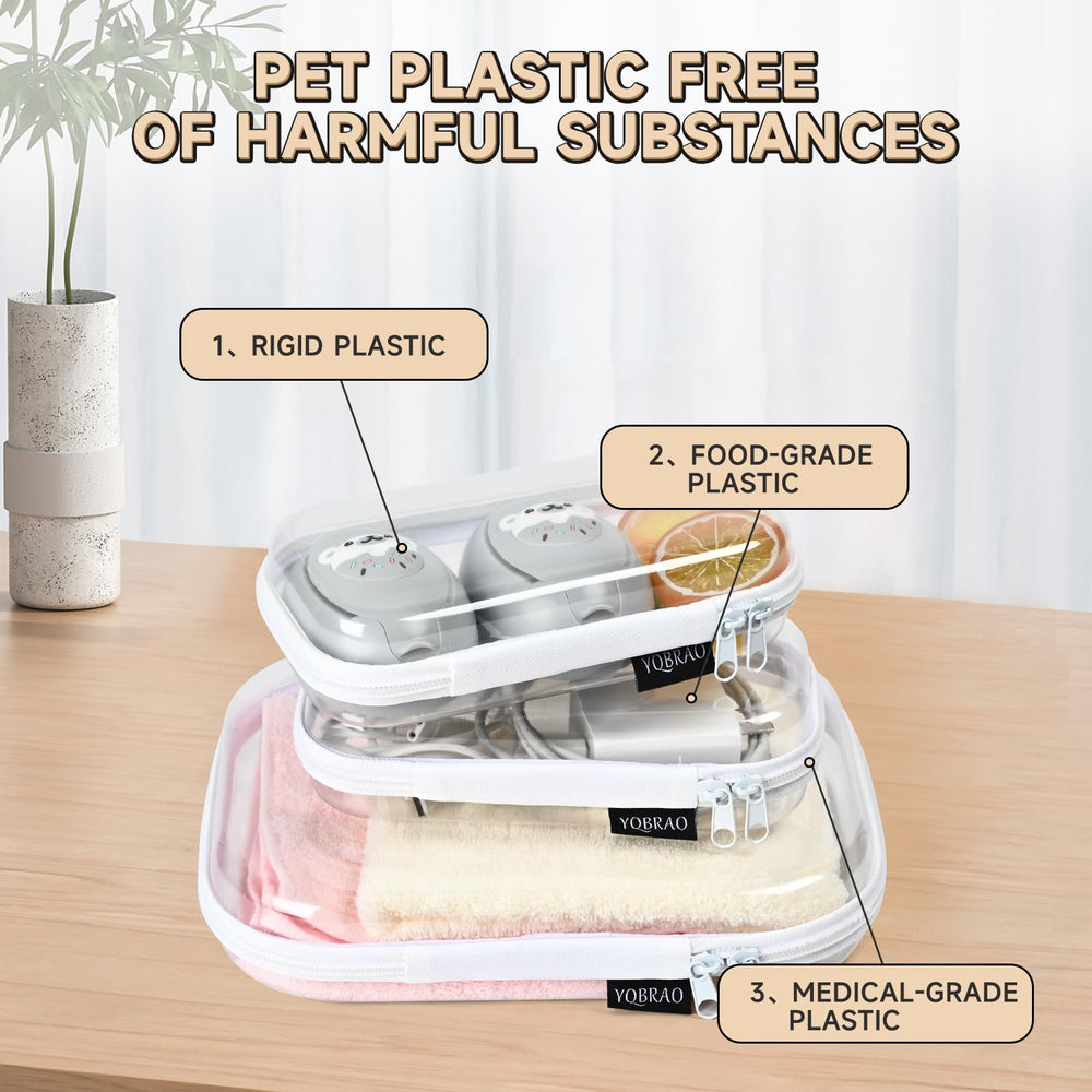 YQBRAO 3-pack transparent storage boxes interior view for quick visibility