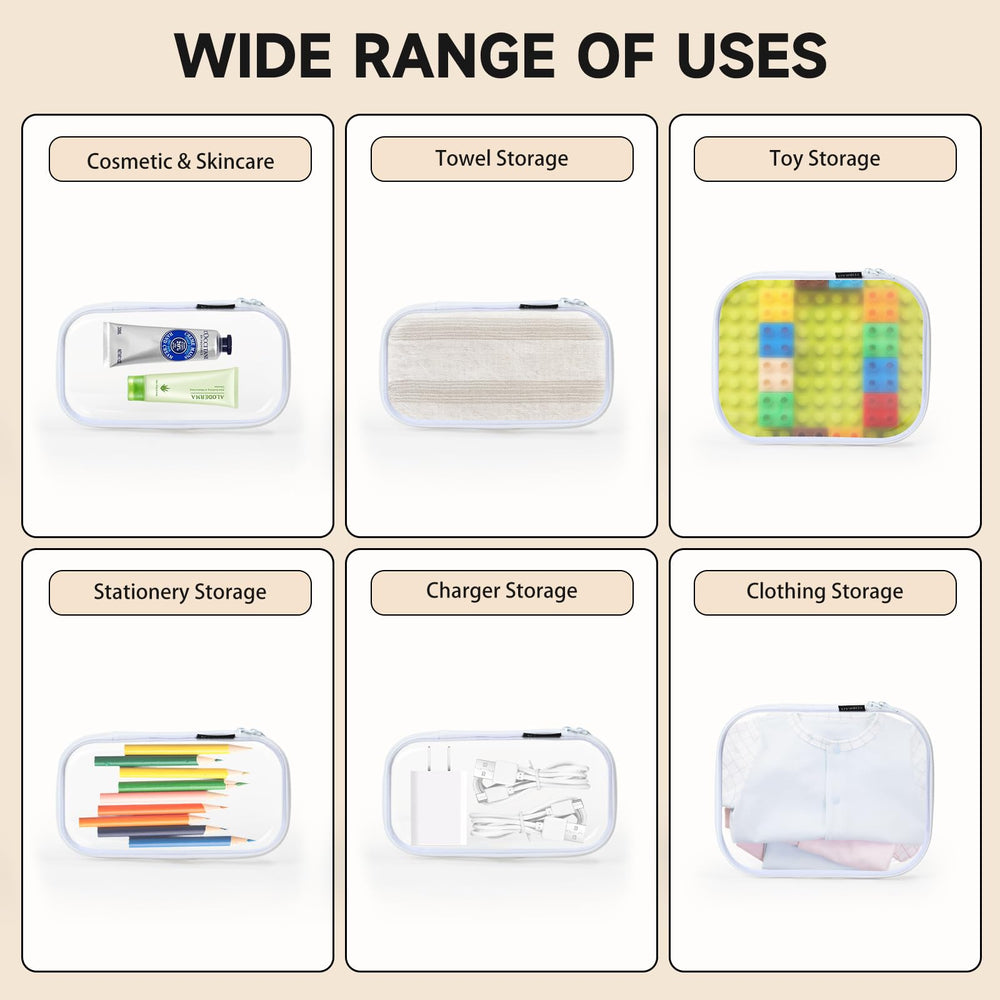 YQBRAO clear hard shell case ideal for cosmetics and small-item storage