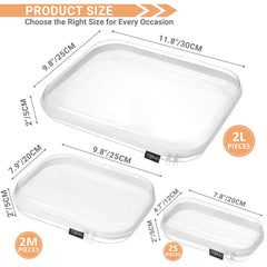 YQBRAO 6-pack medium-front clear shell case ideal for electronics and accessories