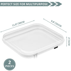 YQBRAO clear hard-shell zipper case interior organized for crafts and stationery