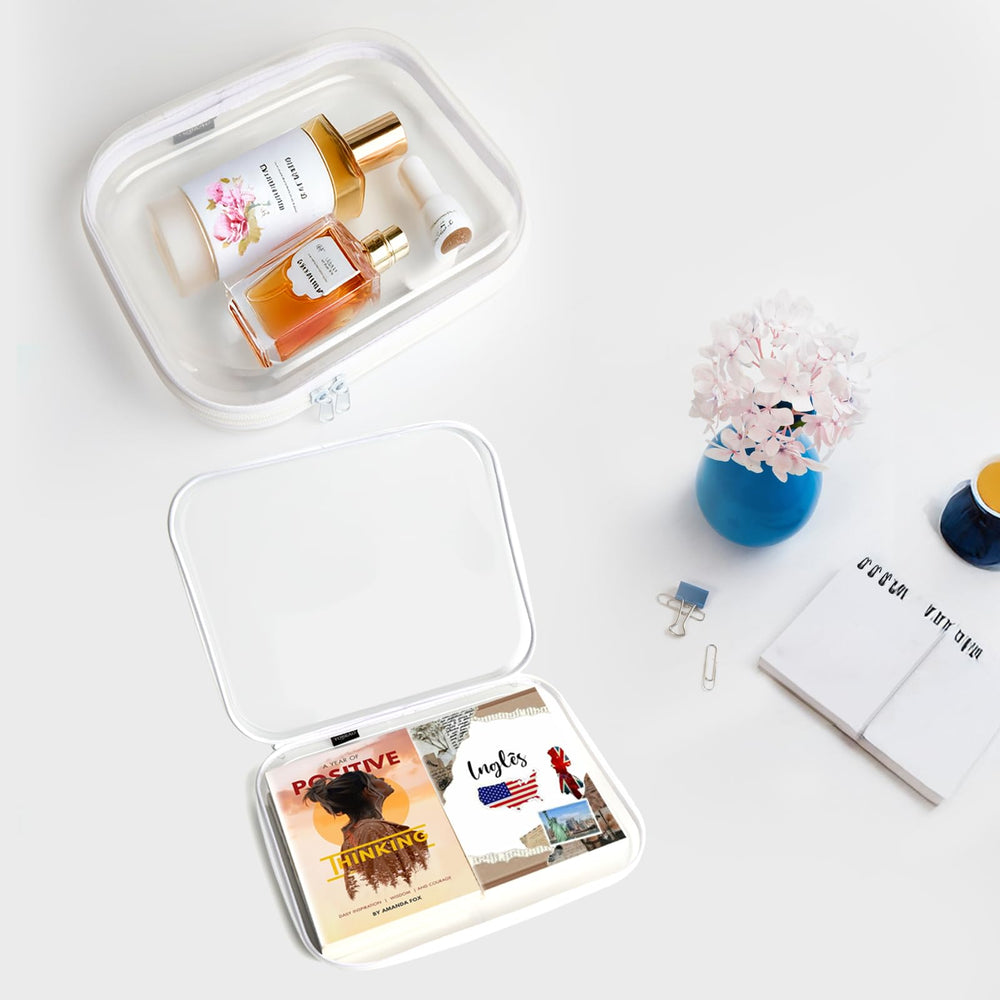 YQBRAO makeup and toiletries organized safely in a sturdy zipper pouch
