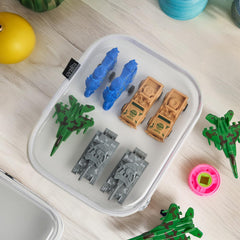 YQBRAO clear hard-shell zipper case open-top view for quick access to essentials