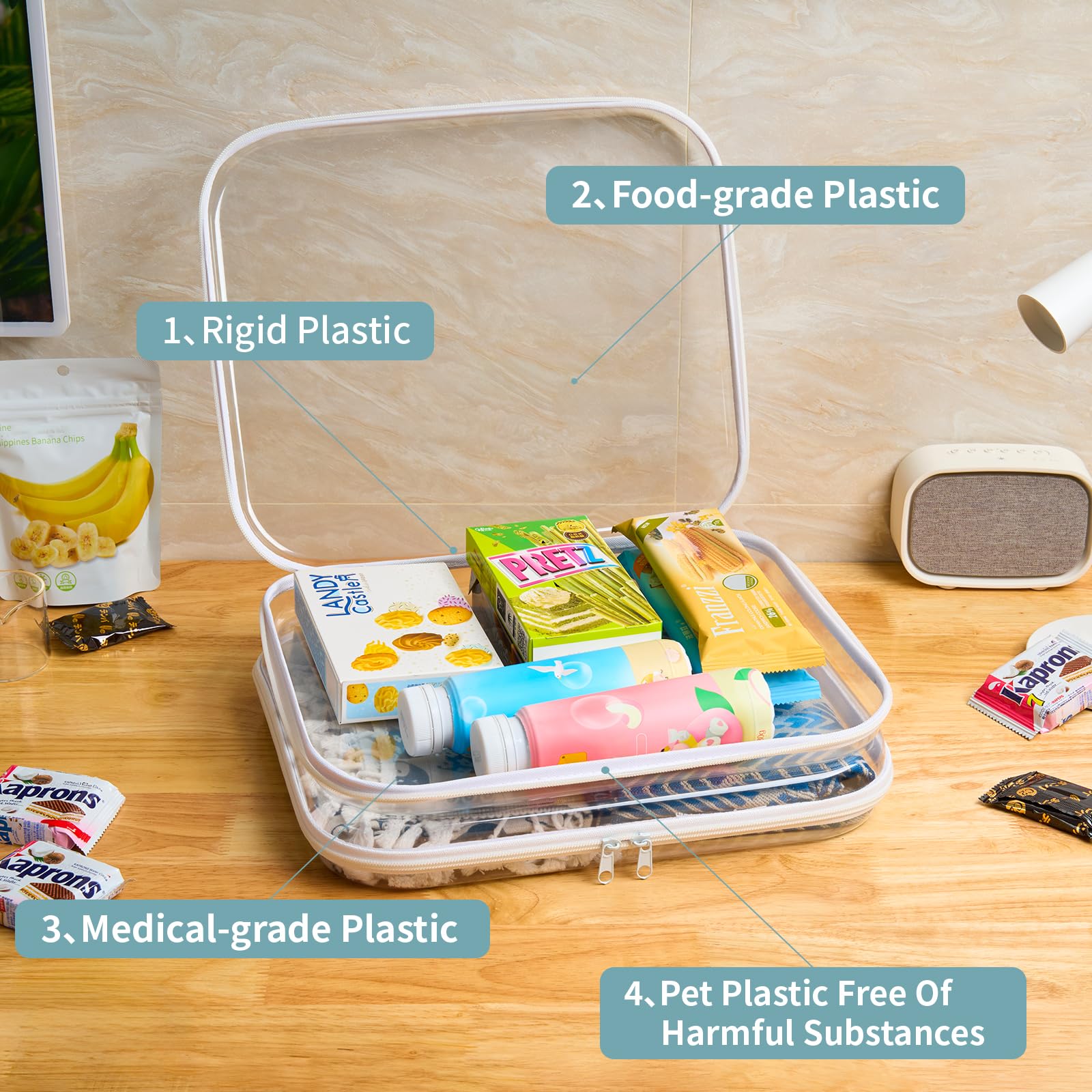 YQBRAO transparent design shows contents at a glance for fast picking